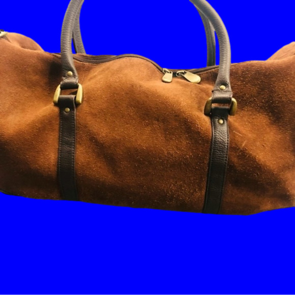 Other - SUEDE Overnight leather duffel bag. 21”